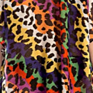 Multi Colored Leopard Print Cover Up NWT
